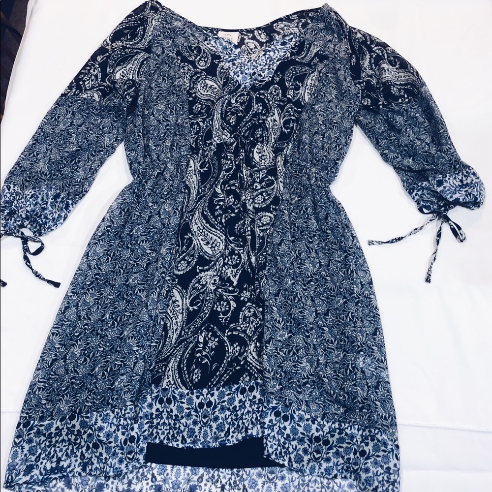 Blue floral dress